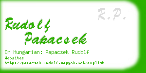 rudolf papacsek business card